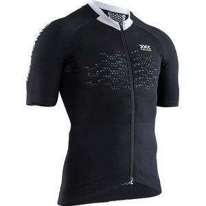 X-Bionic The Trick G2 Fiets Jersey Korte Mouwen Doorlopende Rits Heren, zwart