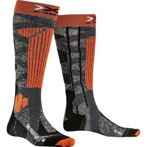X-Socks - Ski Rider 4.0 - Skisokken - Grijs Oranje - Hoog Comfort