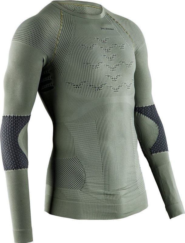 X-Bionic - X-Plorer Energizer 4.0 - Thermoshirt - Olijfgroen/antraciet - Lange Mouwen