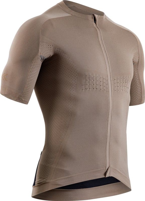 X-BIONIC XCEED Ride Short Sleeve Jersey voor heren - Geavanceerde thermoregulatie voor optimale fietsprestaties, energiebesparing en comfort, korte mouwen - Sand/Dark Sand, S