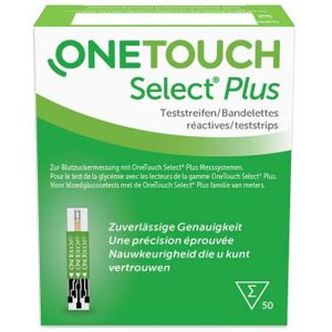 Onetouch - Select Plus - Teststrips - 50 Stuks - Geschikt voor Glucosemeter