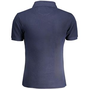 La Martina - Blauw Katoenen Poloshirt - Heren - Met Borduursel