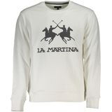 La Martina - Sweatshirt - Wit - Katoen - Elegant met Lange Mouwen en Ronde Hals