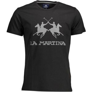 La Martina, Heren, Tops, Zwart, Maat: M Katoen,