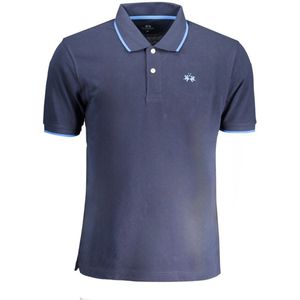 La Martina - Classic Polo Shirt - Blauw - Katoen - Korte Mouwen