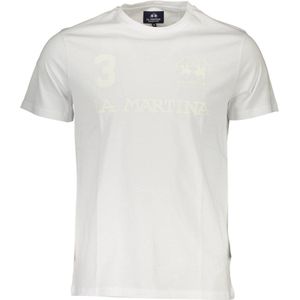 La Martina - T-shirt - Wit - Katoen