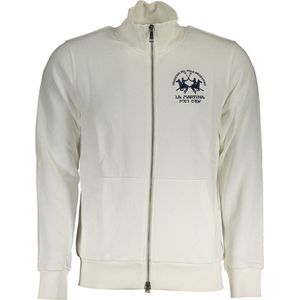 La Martina - Witte Katoenen Sweater met Rits - Heren
