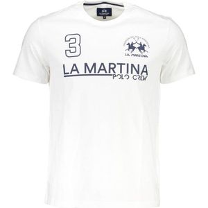 La Martina - T-shirt - Wit - Katoen