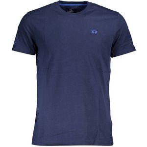 La Martina - T-shirt - Blauw - Katoen - Korte Mouwen - Regular Fit