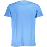 La Martina - T-shirt - Blauw - Katoen - Korte Mouwen