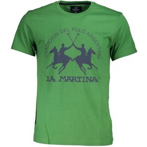 La Martina - T-shirt - Groen - 100% Katoen