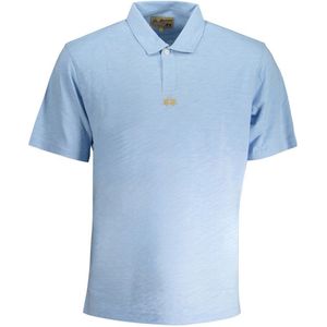 La Martina - Katoenen Polo Shirt - Lichtblauw - Heren - Met Borduursel