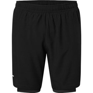 ENERGETICS Allen V M 2in1 Hardloopshort - Zwart - 4-Weg Stretch - Met Ritszak