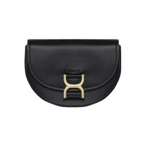 Chloé Zwarte Mini Flap Tas , Black , Dames , Maat: ONE Size