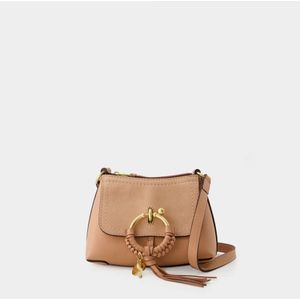 See by Chloé, Joan Mini Crossbody - Leer - Koffie Roze Roze, Dames, Maat:ONE Size