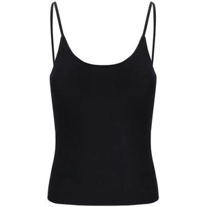 Chloé - Geribbelde Top - Zwart - Wol