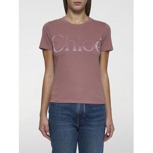 Chloé, Dames, Tops, Roze, Maat: M Katoen,