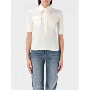 Chloé - Poloshirt - Wit - Katoen - Korte Mouwen - Slim Fit