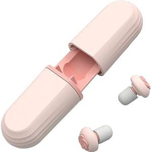 Oordopjes met ruisonderdrukking, herbruikbare oordopjes met geluidsblokkering van siliconen voor op reis (roze)