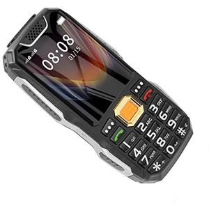 Ontgrendelde Mobiele Telefoon voor Senioren, Bellen met één Knop 2,4 Inch 2400 Mah 2G Seniorentelefoon Dual SIM-kaarten Schokabsorptie voor Ouderen (EU-stekker)