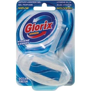 Toiletblok glorix ocean fresh met houder | 1 stuk