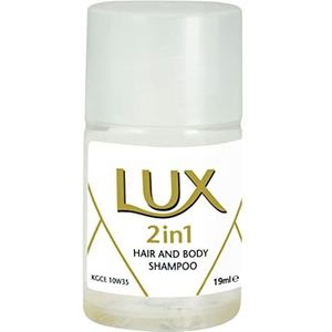 Lux Professional, 2-in-1 douchegel en shampoo, lichaamsverzorging voor hotel en pension, hotelverpakking 50 x 19 ml (mini)
