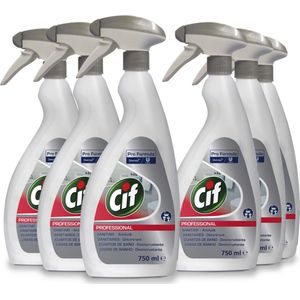 6x Cif Professional 2-in-1 Sanitairreiniger -en Ontkalker Pro Formula 750 ml