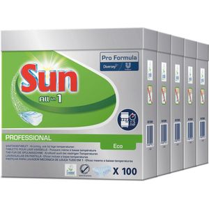 5x Sun Professional Vaatwastabletten All-in-1 Eco Pro Formula 100 stuks