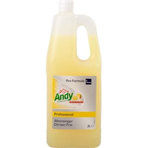 Andy Allesreiniger, vloeibaar, citroen, 2 liter, geel (fles 2 liter)