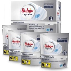 Robijn Pro Formula Wasmiddel Capsules Wit - 4 Zakken x 46 capsules