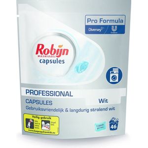 Robijn White Wasmiddel Capsules Pro Formula - 1 zak van 46 capsules