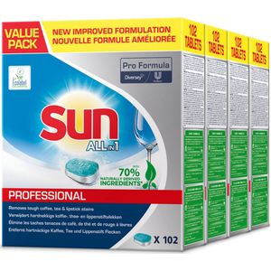 Sun Pro Formula All-in-1 Vaatwastabletten  voordeelverpakking 4 x102 st
