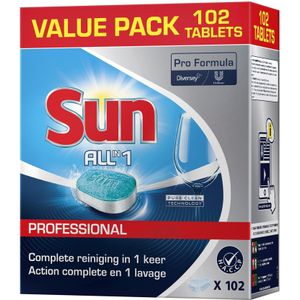 Sun all-in-1 - vaatwastabletten - 102 tabletten - voordeelverpakking