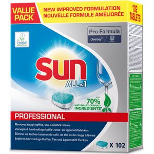 Sun all-in-1 - vaatwastabletten - 102 tabletten - voordeelverpakking