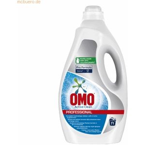 Omo Professional Pro Formula Active Clean wasmiddel, fles van 5 liter, 71 wasbeurten