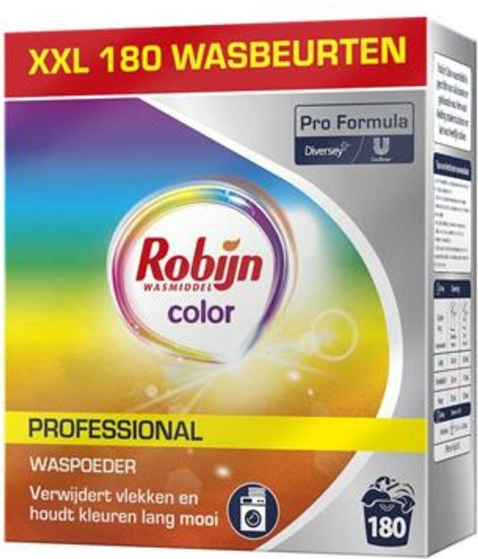 Robijn Professional Wasmiddel Poeder Gekleurde Was 180 Wasbeurten Pro Formula 8 kg