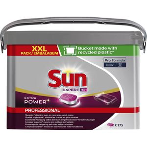 Sun Pro Formula Expert All-in-one vaatwastabletten, extra power, emmer van 175 stuks - 1109063