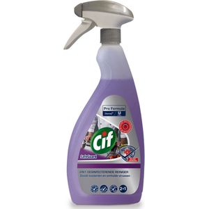 6x Cif Professional SafeGuard Desinfecterende Keuken Reiniger 2-in-1 Spray Pro Formula 750 ml