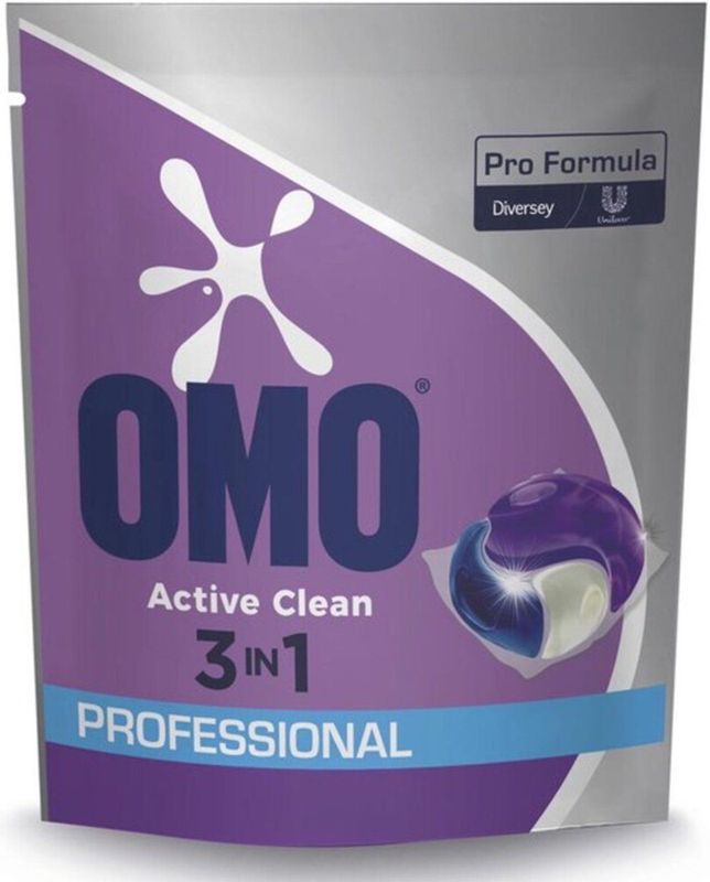 Omo - Professional - Wasmiddel Capsules - 80 Stuks - Pro Formula Active Clean 3in1