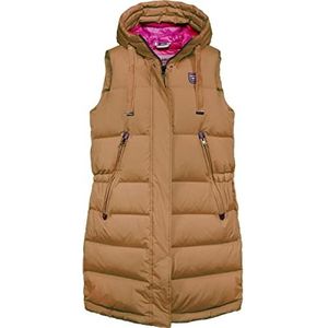 Dolomite Dames Chaleco Long WS 76 Fitzroy kostuumvest, Caramel Brown, M, Caramel Brown, M
