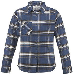 Dolomite Dames Camisa WS Flanel Check Businesshemd, DEEP Blue/Oak Brown, M, diep blauw/eiken bruin, M