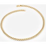 My Chains - Halsketting - Geplateerd Staal - Gourmet Kettingstructuur - Karabijnsluiting