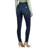 Guess - Effen Skinny Jeans - Blauw - Katoenmix