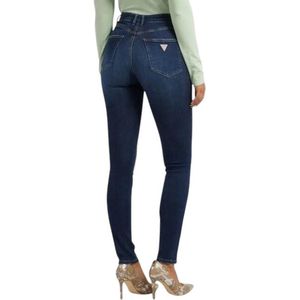 Guess - Effen Skinny Jeans - Blauw - Katoenmix