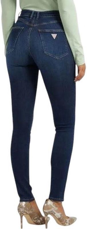 Guess - Effen Skinny Jeans - Blauw - Katoenmix