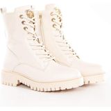 Guess - Dames Veterboot - Off White - Leer