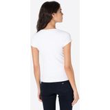 Imprimétop - Blauw Wit - Gemengde Viscose - Korte Mouwen - Slim Fit