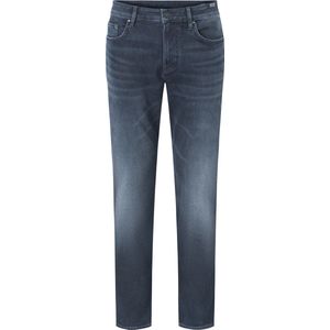 Stretchbroeken - Navy - Denim - Riemlussen - Ritssluiting