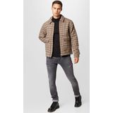 Jeans - Pastel Grey - Metalen Ritssluiting - Steekzakken - Leren Badge