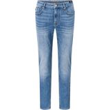 Stretchbroeken - Turquoise - Denim/Jeans - Riemlussen en Ritssluiting